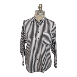 ATM Anthony Thomas Melillo Railroad Stripe Boyfriend Shirt Size XS